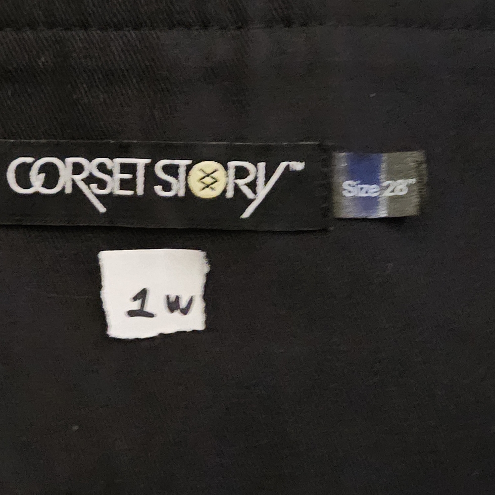 Chic Black and Brass Tone Women's Corset Top Steampunk - Picture 7 of 7